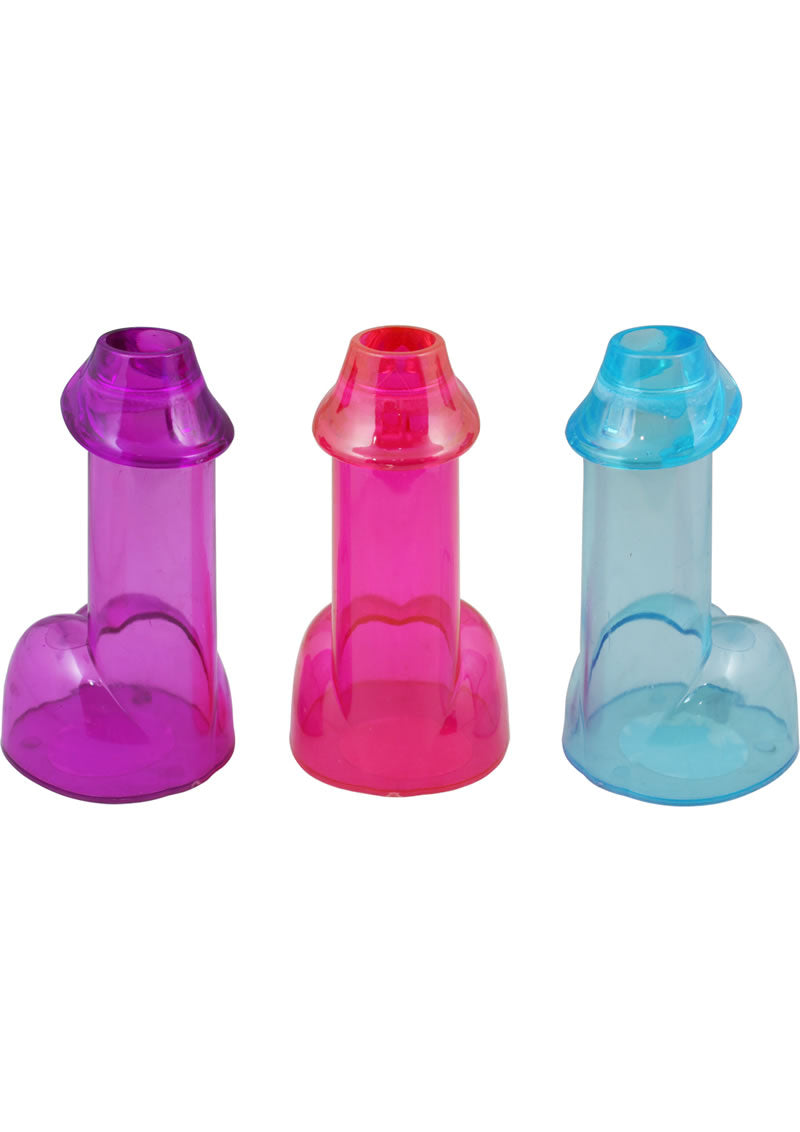 Penis Shooters Double Shot Glasses - Assorted Colors Counter