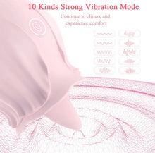 Load image into Gallery viewer, Pink Rose Tongue Vibrator
