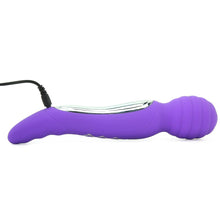 Load image into Gallery viewer, Zoe Rechargeable Dual Vibrating Wand - Neon Purple
